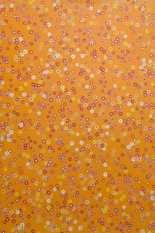 Zarte Blüten Orange Motivpapier