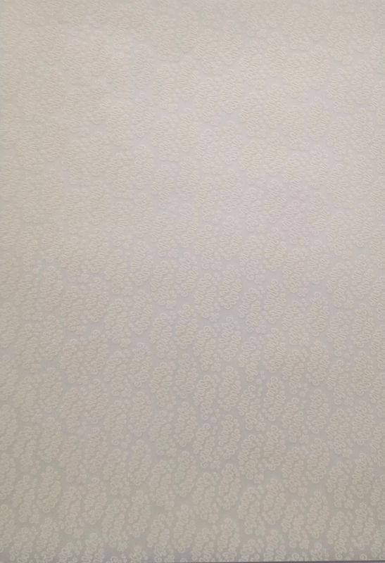 Transparentpapier Weiß mit Weißen Ornamenten bedruckt