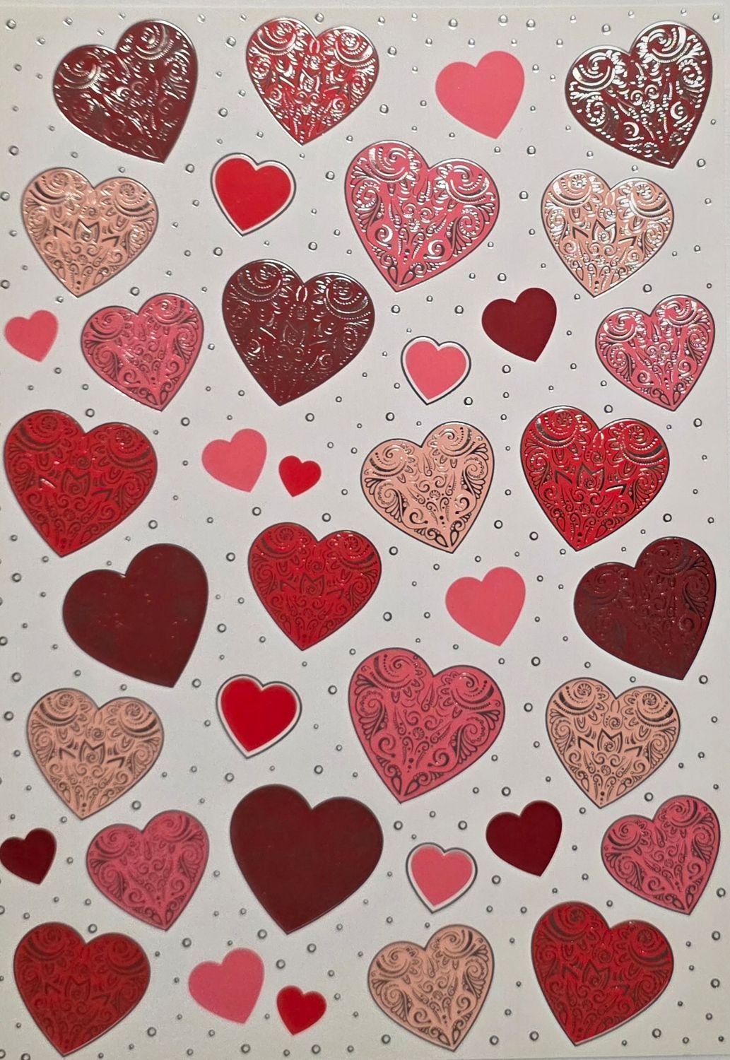 Herzen foliert Rot und Rosa Herzen foliert Rot und Rosa