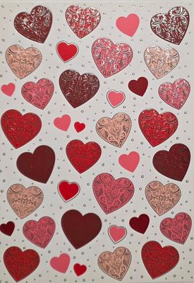 Herzen foliert Rot und Rosa