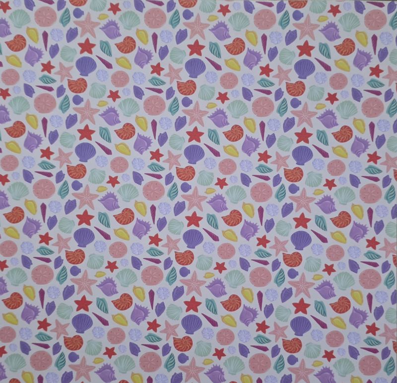 Bunte Muscheln Scrapbook Papier Bunte Muscheln Scrapbook Papier