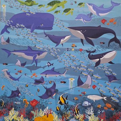 Bunte Unterwasserwelt Scrapbook Papier Bunte Unterwasserwelt Scrapbook Papier