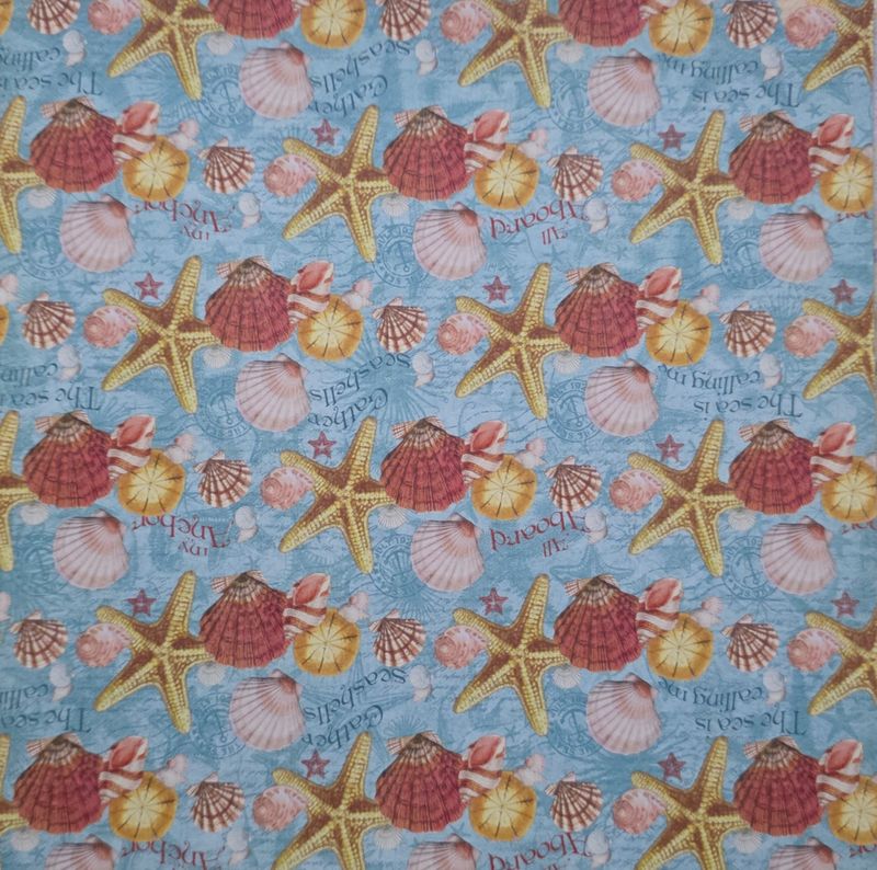 Muscheln und Seesterne Scrapbook Papier Muscheln und Seesterne Scrapbook Papier