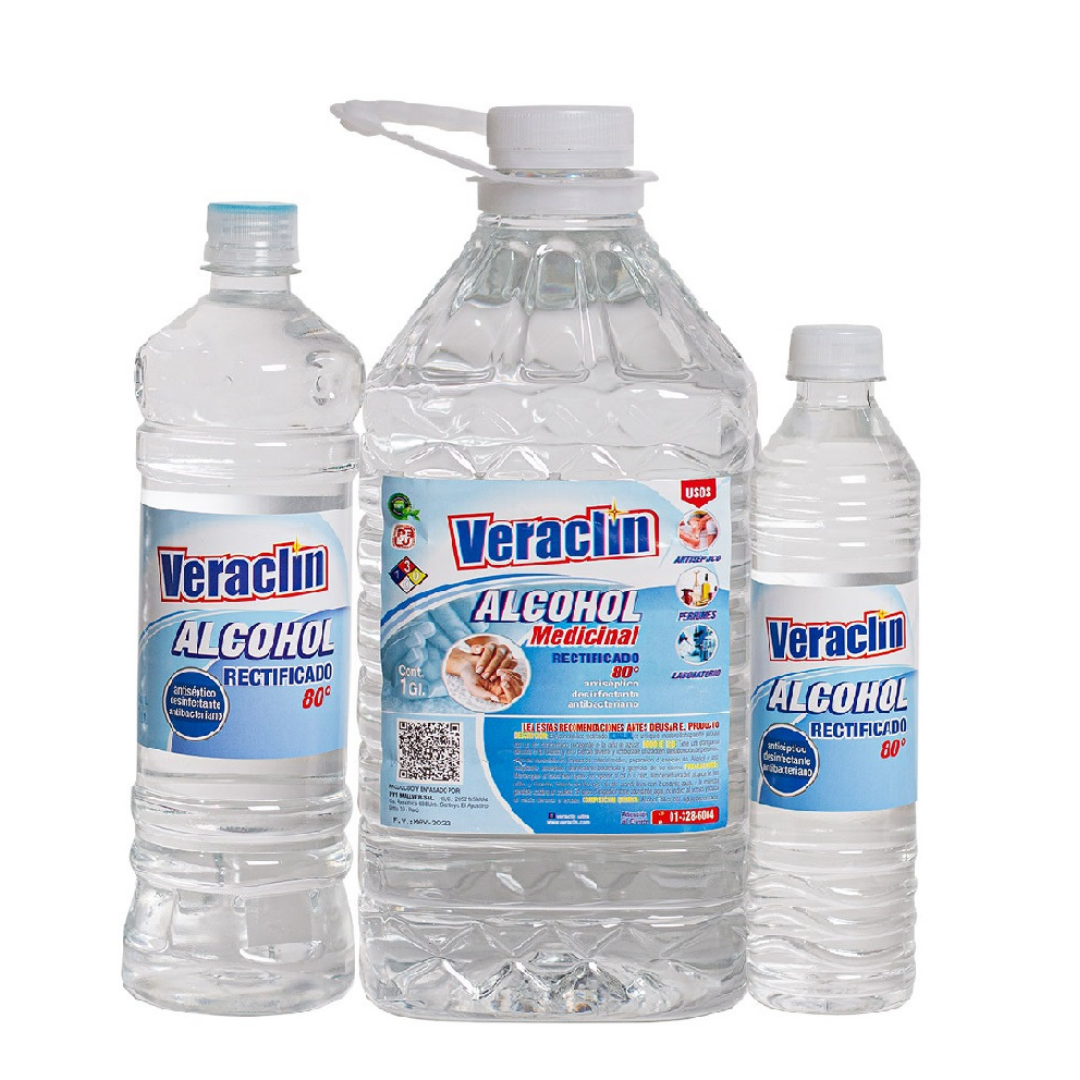 Alcohol medicinal rectificado de 80° Veraclin
