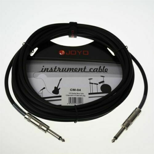 JOYO Audio Instrument Cable 15ft for Bass &amp; Guitar 1/4 Inch Straight Professional Amp Cord (Black, CM-04)