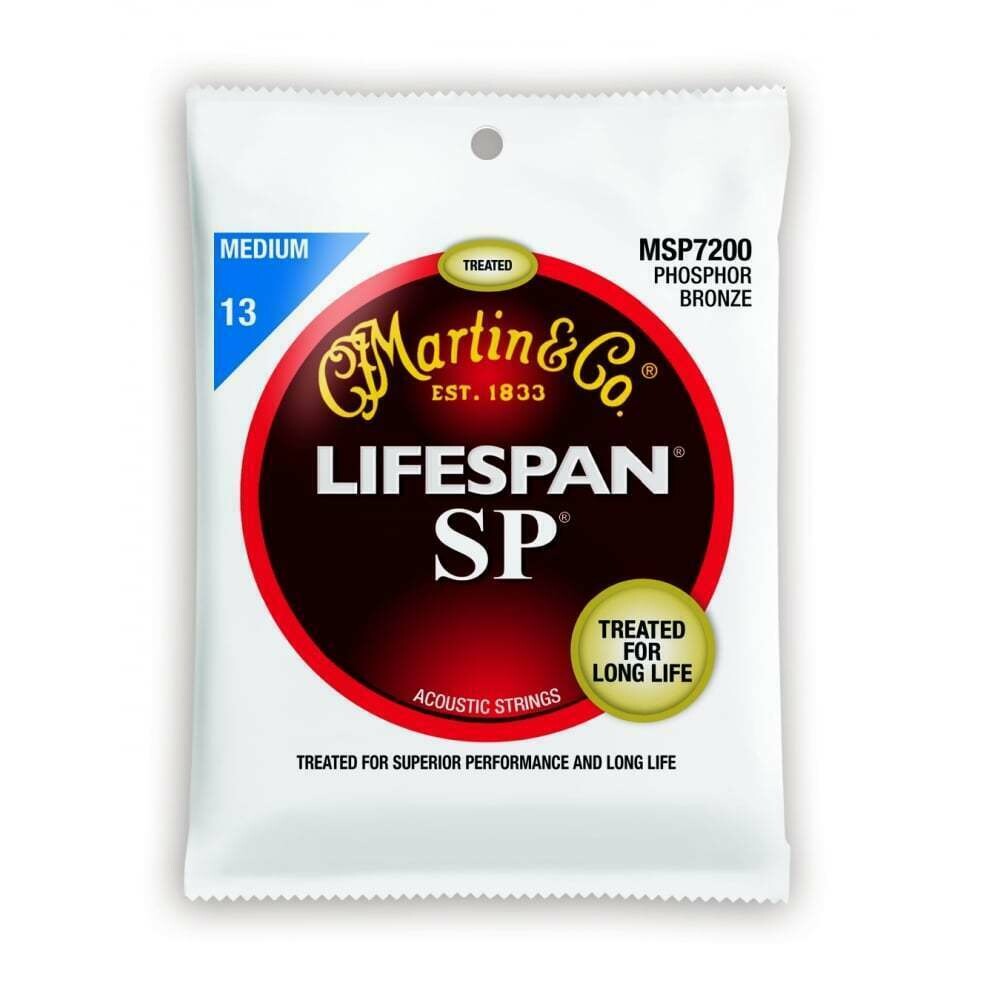 MARTIN Lifespan MSP7200 Acoustic Guitar Strings 13-56 Medium-1356 Free Shipping