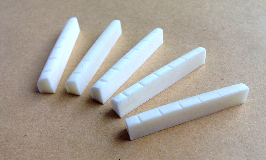 6 String Pre-Slotted Guitar Nut Replacement  Acoustic Guitar White SPS466 Free Shipping
