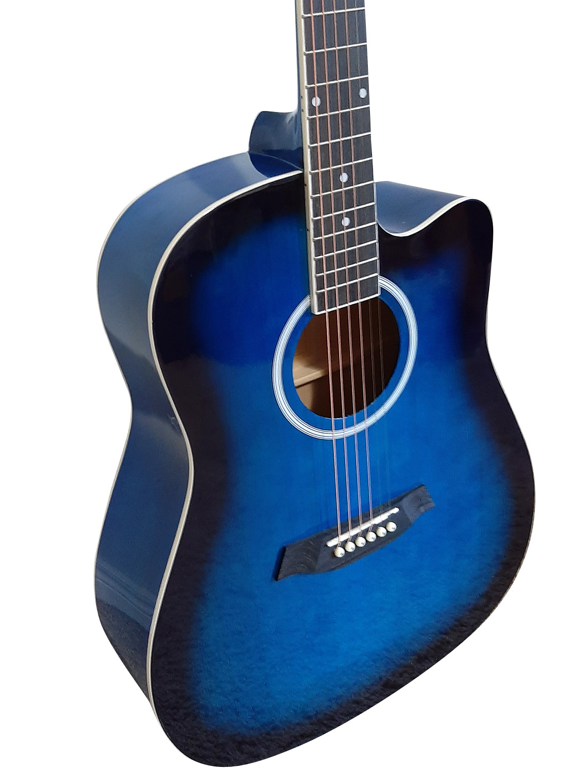 Blue Acoustic Guitar - Acoustic Guitar For Beginners Students Nice Quality