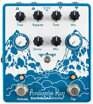 Avalanche Run Stereo Reverb &amp; Delay with Tap Tempo EarthQuaker Devices