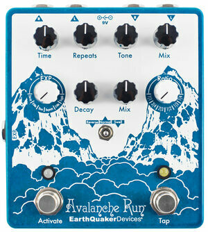 Avalanche Run Stereo Reverb &amp; Delay with Tap Tempo EarthQuaker Devices