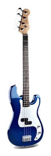 Bass Guitar for Beginners Regular Size Blue PPB835