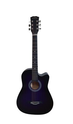 Spear & Shield  Acoustic guitar 38 inches for Children Beginners Small hand adults Purple SPS337