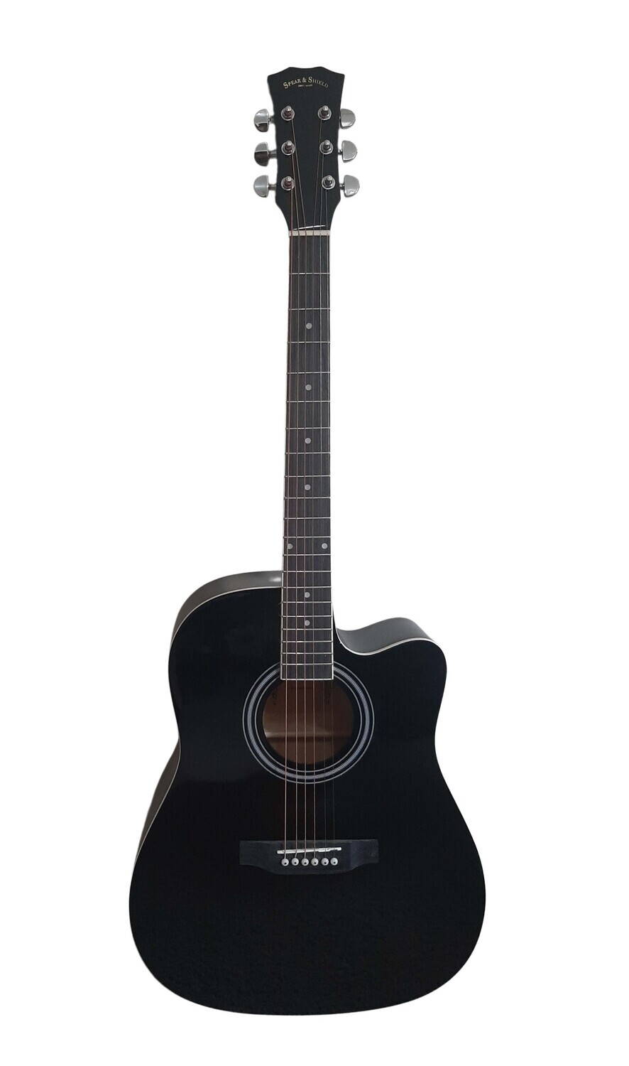 Acoustic Guitar for beginners, Students Black Full Size SPS373