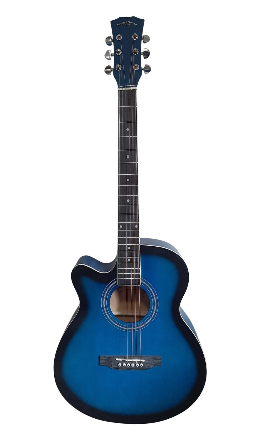 Spear & Shield Left handed Acoustic Guitar for Beginners Adults Students 40-inch Full-size Blue SPS375LF Free Shipping