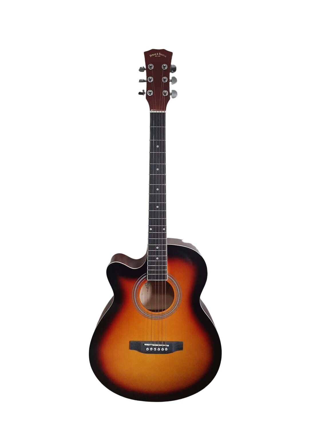 Spear & Shield Left handed Acoustic Guitar for Beginners Adults Students 40-inch Full-size Sunburst SPS376LF Free Shipping