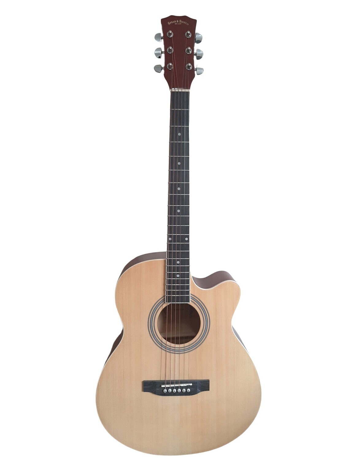 Spear & Shield Acoustic Guitar for Beginners Adults Students 40 inch Full size Natural SPS377 Free Shipping