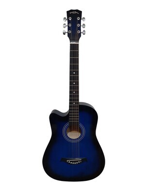 Minor Error-Left handed Acoustic Guitar 38 inch for Beginners, Children Blue SPS334LF