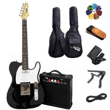 Electric Guitar 20W Amplifier Package 39 inch Standard Size TL style Black SPS670