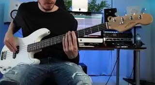 Bass Guitar for Beginners Regular Size White SPS514
