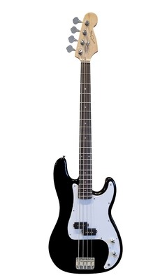Spear &amp; Shield Electric Bass Guitar 4 Strings Full Size Precision style 20 Frets Black SPS513