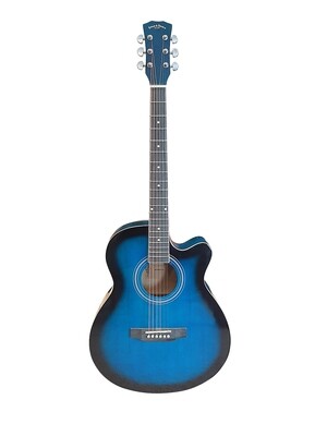 Spear &amp; Shield Acoustic Guitar for Beginners Adults Students 40-inch Full-size Blue SPS378 Free Shipping