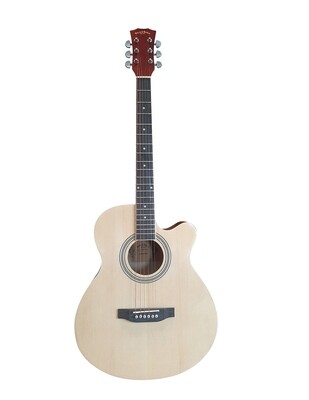 Spear &amp; Shield Acoustic Guitar for Beginners Adults Students 40 inch Full size Natural SPS377 Free Shipping