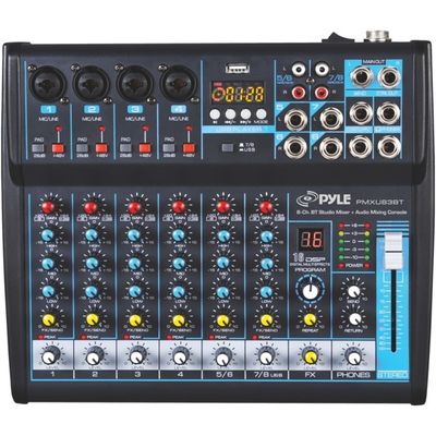 Bluetooth Pro Audio DJ Sound Mixer 8 Channels