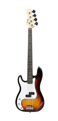 Left handed Bass Guitar 4 string full size PB for Beginners Intermediate players Sunburst SPS785