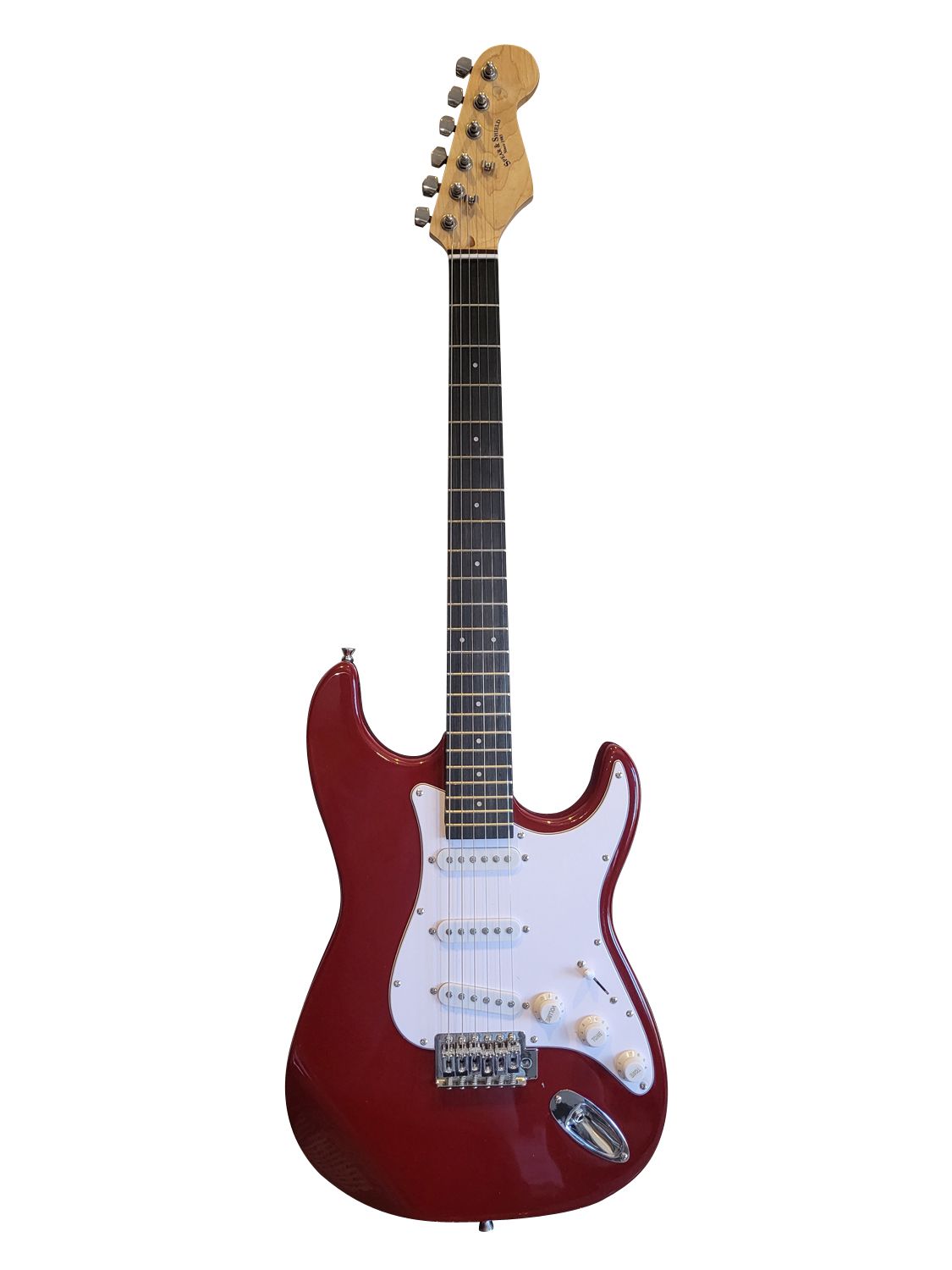 Electric Guitar 39 inch full size SSS Pickup Solid Body for Beginners, Adults, Students Red JPS63