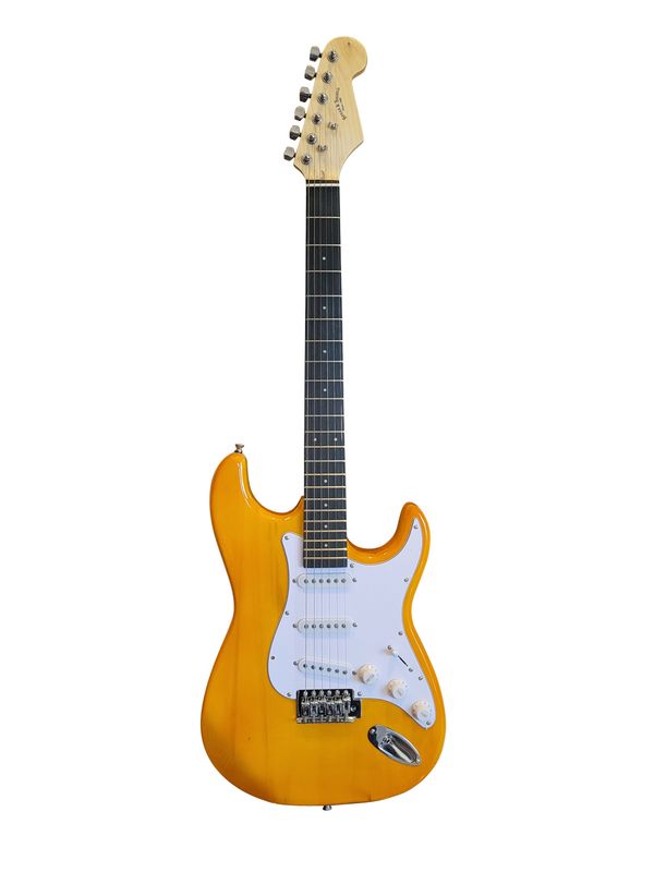 Electric Guitar 39 inch full size SSS Pickup Solid Body for Beginners, Adults, Students Yellow JPS79