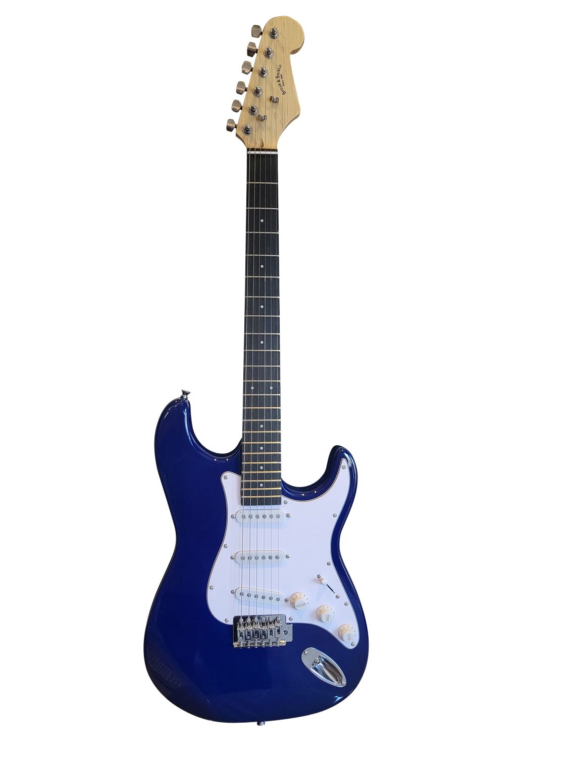 Electric Guitar 39 inch full size SSS Pickup Solid Body for Beginners, Adults, Students Blue JPS81