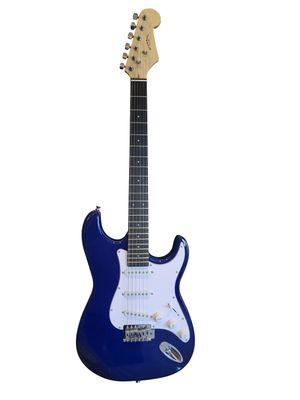 Electric Guitar 39 inch full size SSS Pickup Solid Body for Beginners, Adults, Students Blue JPS81