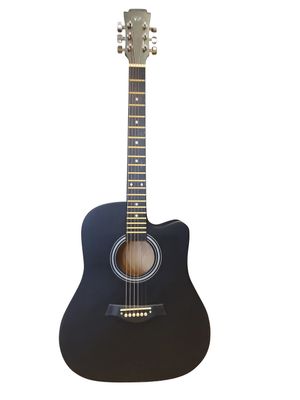 41-Inch Full-Size Black matte finish Acoustic Guitar SPS954 – Smooth Play, Low Action, Stylish Design – Perfect for Beginners, Adults, and Students