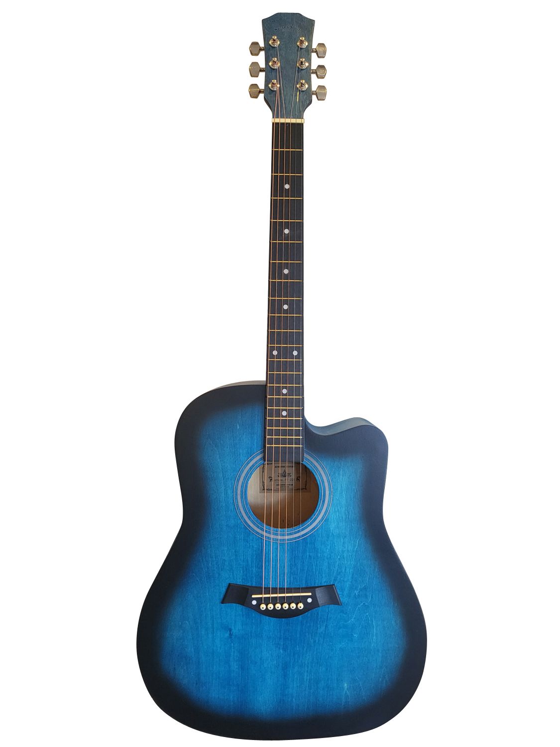 41-Inch Full-Size Blue matte finish Acoustic Guitar SPS953 – Smooth Play, Low Action, Stylish Design – Perfect for Beginners, Adults, and Students