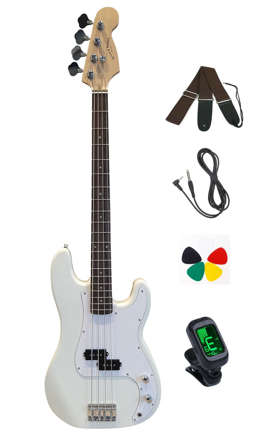 Spear &amp; Shield Electric Bass Guitar 4 Strings Full Size Precision style 20 Frets SPS514 Package