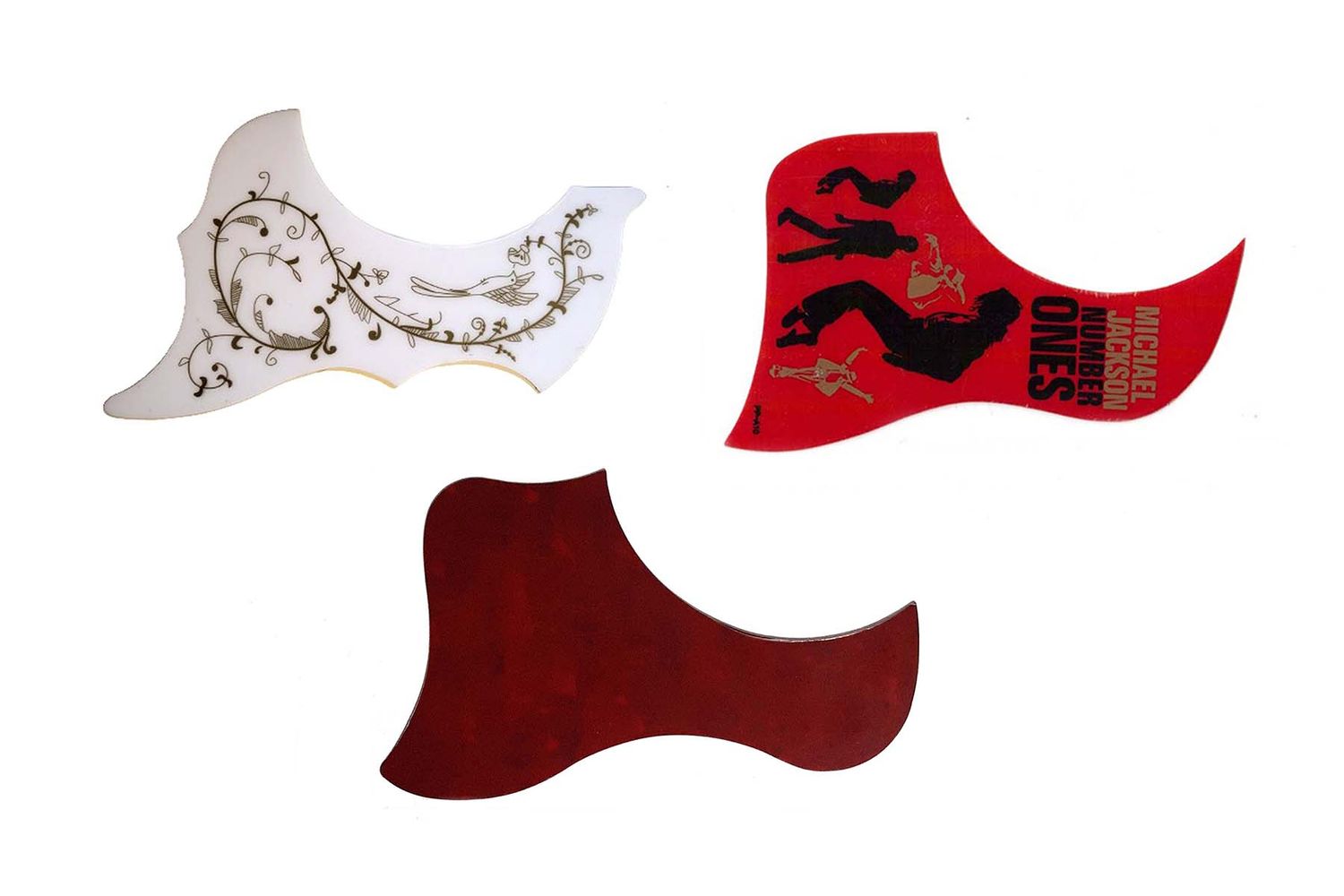 Acoustic Guitar Pickguard Comes with 3 PCS Anti-Scratch Guard Plate Self Adhesive Tear or Water Drop Shape Pick Guards Various Colour, Cool Guitar Accessories Gifts