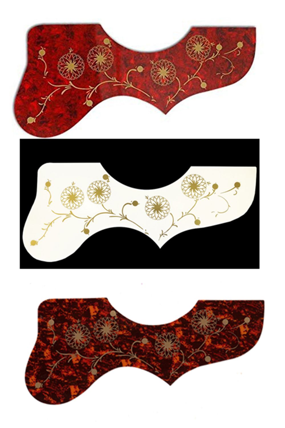 3 PCS Professional Acoustic Guitar Pickguards – Large Size, Right-Handed Pick Plates