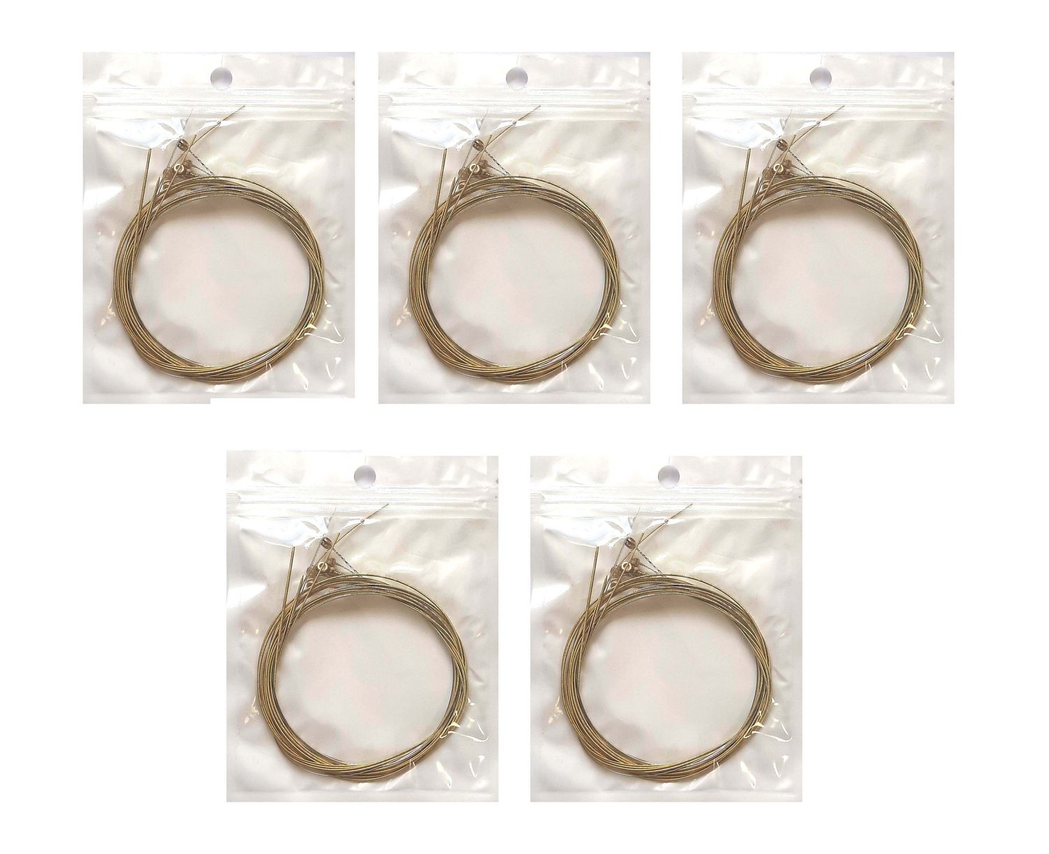 5 Sets Acoustic Guitar Strings – Light Gauge – Great Tone &amp; Durability – Ideal for Practice &amp; Replacement