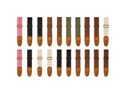 20 Pack Guitar Straps – Adjustable, Durable &amp; Comfortable – Assorted Colors: Pink, Black, Brown, Green, White – Fits Electric, Acoustic &amp; Bass Guitars – Bulk Set with Reinforced Ends
