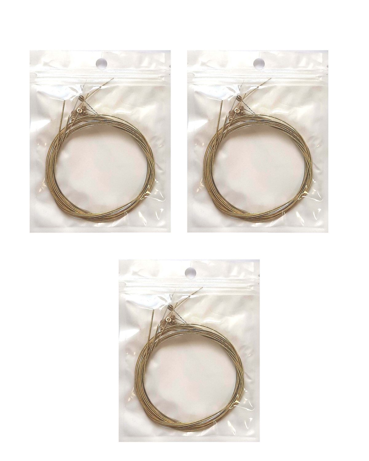 3 Sets Acoustic Guitar Strings Light Gauge Excellent Tone Ideal for Practice Replacement
