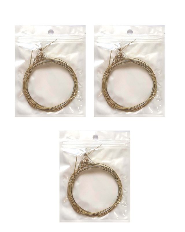 3 Sets Acoustic Guitar Strings Light Gauge Excellent Tone Ideal for Practice Replacement