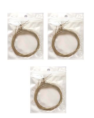 3 Sets Acoustic Guitar Strings Light Gauge Excellent Tone Ideal for Practice Replacement