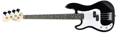 Left-Handed 4-String Full-Size Electric Bass Guitar –  PB Style for Beginners &amp; Intermediate Players Black SPS787