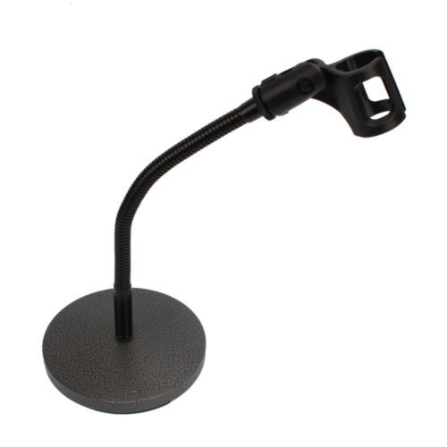 Height Adjustable Desk Microphone Stand – Compact Tabletop Mic Holder for Studio, Podcast &amp; Streaming