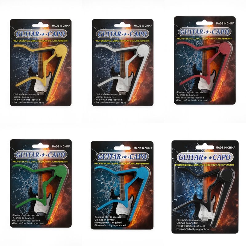 Quick-Change Guitar Capo – Available in Red, Green, Blue, Grey, Black &amp; Silver | Universal for Acoustic &amp; Electric Guitars