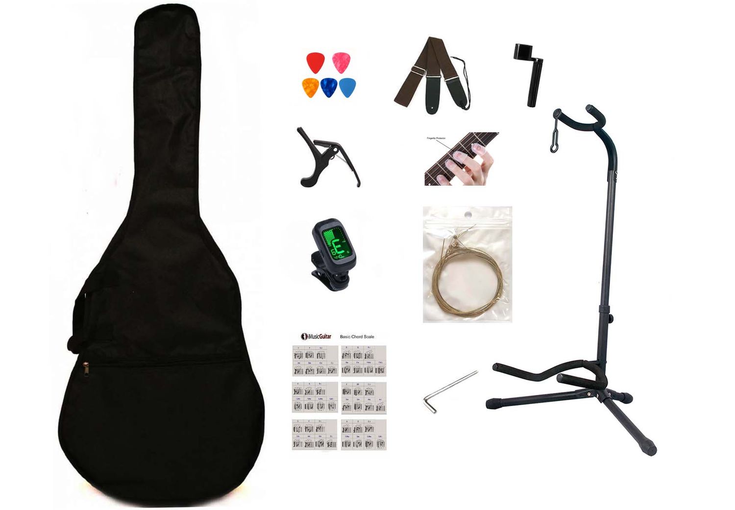 Full Acoustic Guitar Accessory Kit – 11 Essential Items for Beginners &amp; Players