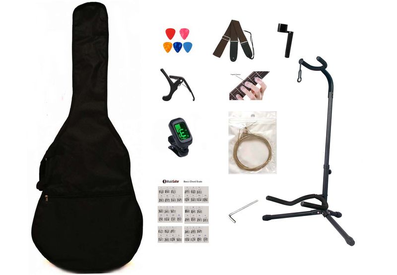 Full Acoustic Guitar Accessory Kit – 11 Essential Items for Beginners &amp; Players
