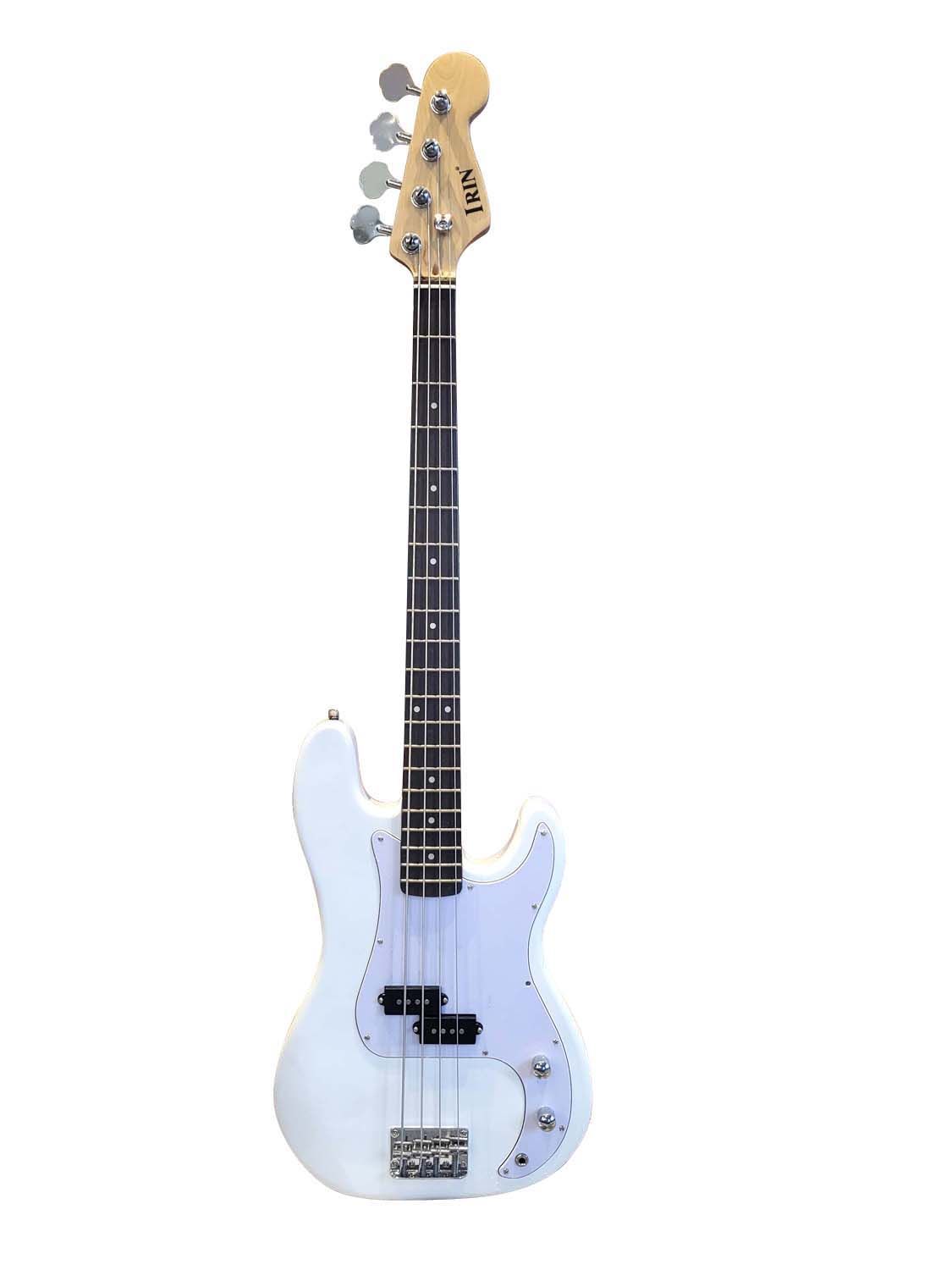 Precision-Style 4-String Electric Bass Guitar – Full Size, White, Rosewood Fingerboard, Paulownia Body SPS906