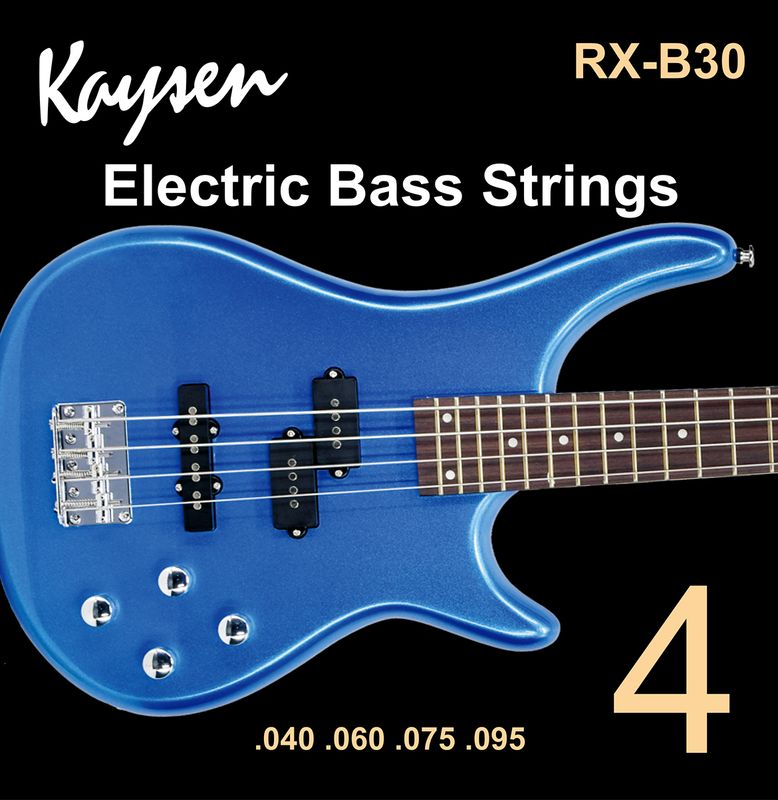 Kaysen RX-B30 Electric Bass Guitar Strings – 4-String Set (.040–.095), Nickel-Plated Steel, Bright Tone & Long Life, Smooth Playability for 4-String Bass Kaysen RX-B30 Electric Bass Guitar Strings – 4-String Set (.040–.095), Nickel-Plated Steel, Bright Tone & Long Life, Smooth Playability for 4-String Bass
