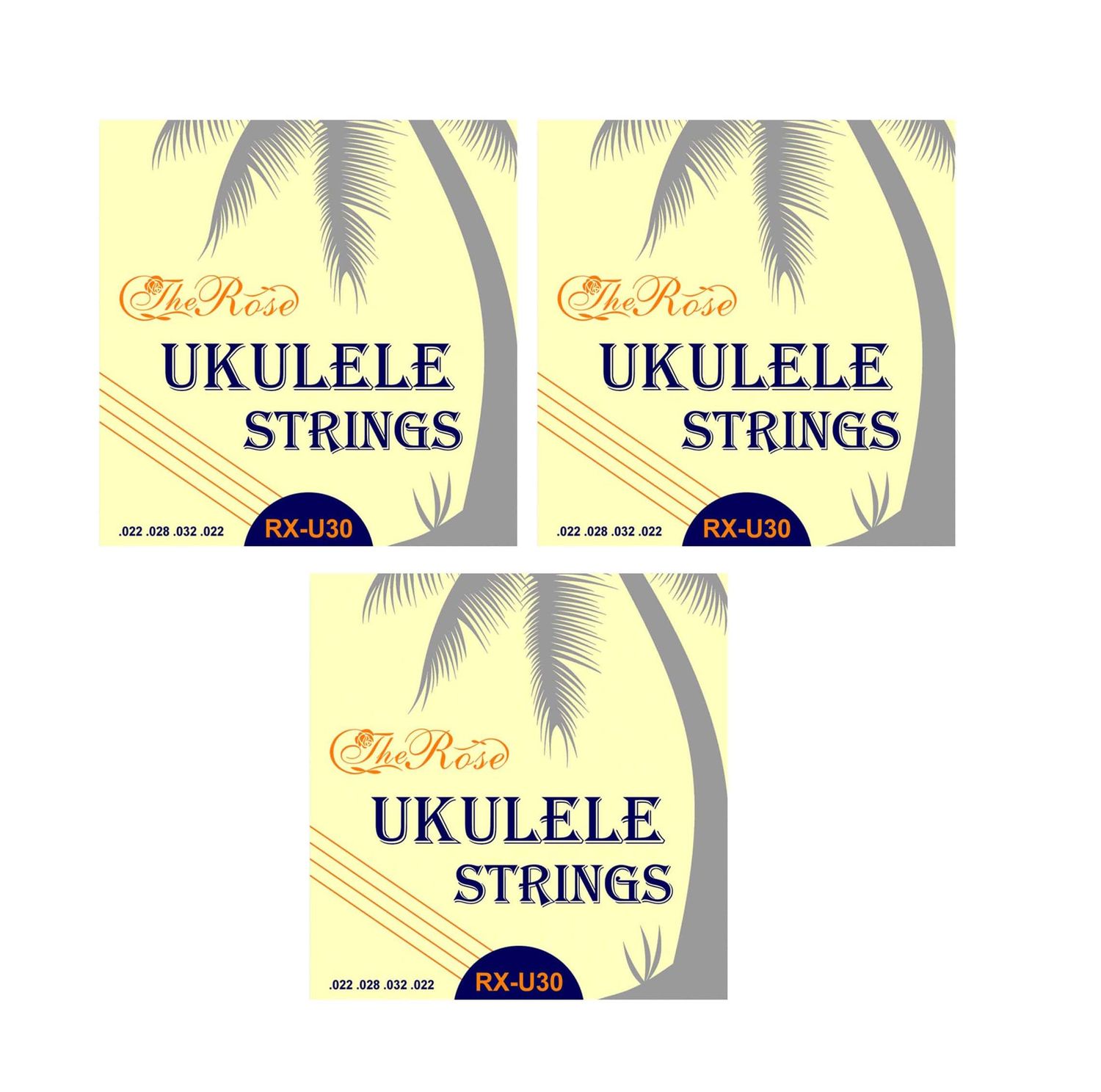 3 Sets Ukulele Strings – Nylon 4-String Replacement Set (.022 Gauge) for Soprano, Concert, and Tenor Ukulele